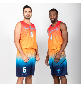 Tenues de Basket full-réversible - coupe droite unisexe