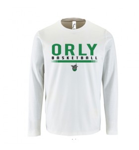 T-shirt ML blanc coton Orly Basket