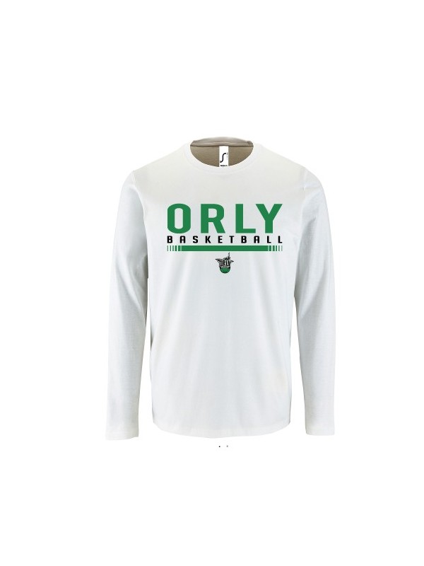 T-shirt ML blanc coton Orly Basket