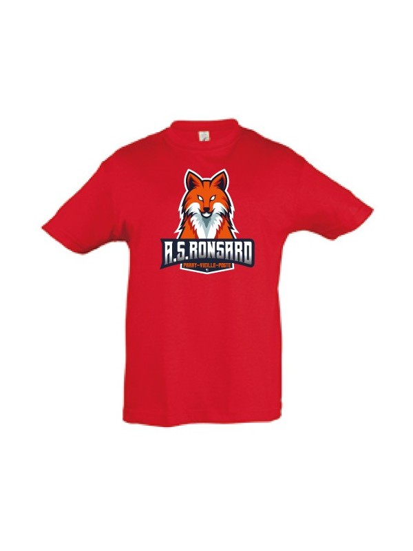 T-shirt rouge - AS collège Ronsard