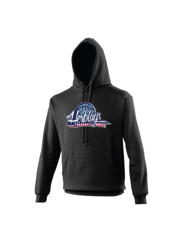 Sweat à capuche noir Herblay