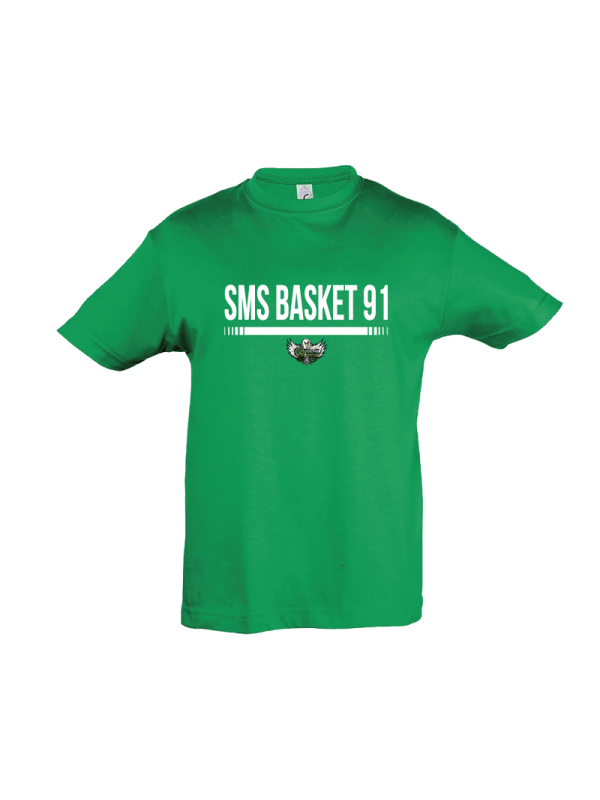 T-shirt vert coton SMS91 Basket