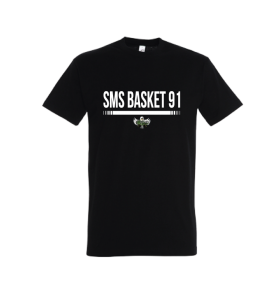 T-shirt noir coton SMS91 Basket