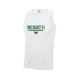 Débardeur d'entrainement blanc SMS91 Basket