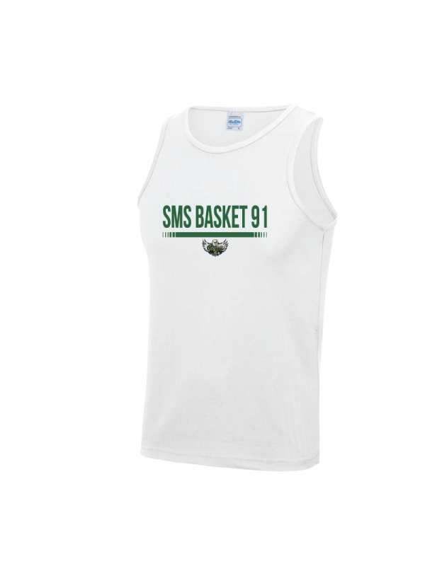 Débardeur d'entrainement blanc SMS91 Basket
