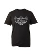 T-shirt noir coton SMS91 Basket - logo Blanc