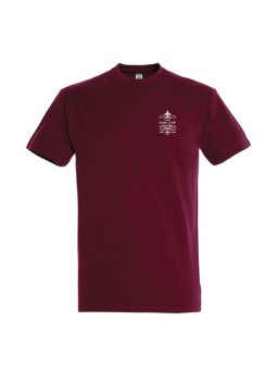T-shirt coton - bordeaux - Logo coeur Lycée Marie Curie - Versailles