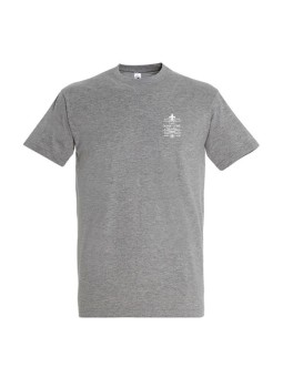 T-shirt coton - gris chiné - Logo coeur Lycée Marie Curie - Versailles