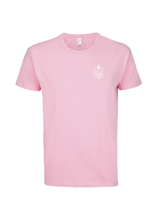 T-shirt coton - baby pink - Logo coeur Lycée Marie Curie - Versailles