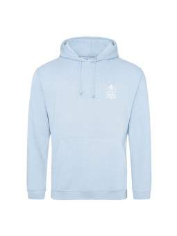 Hoodie ciel - marquage coeur et dos - logo lycée Marie Curie Versailles - 2025/2026