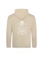 Hoodie sable - marquage coeur et dos - logo lycée Marie Curie Versailles - 2025/2026