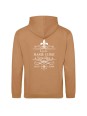 Hoodie caramel latte - marquage coeur et dos - logo lycée Marie Curie Versailles - 2025/2026