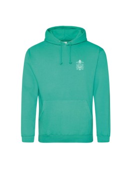Hoodie spring green- marquage coeur et dos - logo lycée Marie Curie Versailles - 2025/2026