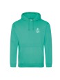 Hoodie spring green- marquage coeur et dos - logo lycée Marie Curie Versailles - 2025/2026