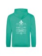 Hoodie spring green- marquage coeur et dos - logo lycée Marie Curie Versailles - 2025/2026