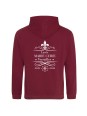 Sweat-shirt à capuche, zippé - couleur burgundy - lycée Marie Curie de Versailles - 2025-2026