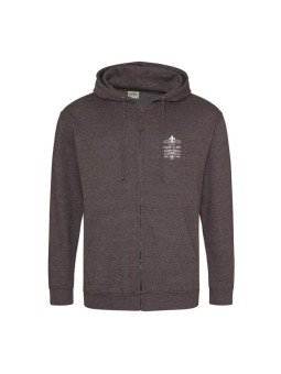 Sweat-shirt à capuche, zippé - couleur charcoal- lycée Marie Curie de Versailles - 2025-2026