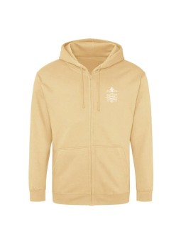 Sweat-shirt à capuche, zippé - couleur sable - lycée Marie Curie de Versailles - 2025-2026