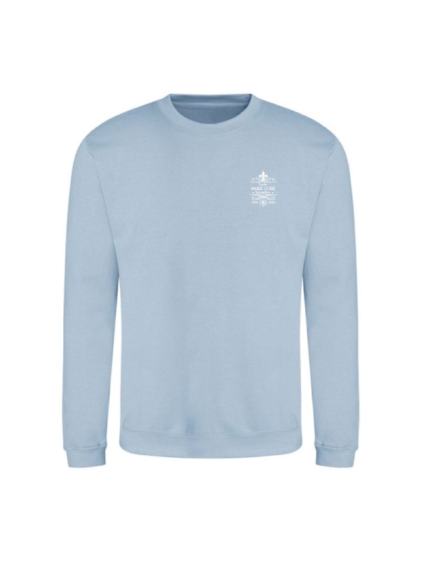 Sweater sans capuche - marquage coeur et dos - Lycée Marie Curie - Versailles - 2025/2026