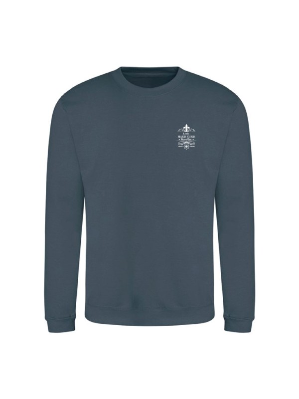 Sweater sans capuche - marquage coeur et dos - Lycée Marie Curie - Versailles - 2025/2026