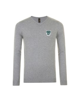 V-neck homme - grey mélange - Ermitage School Maisons-Laffitte