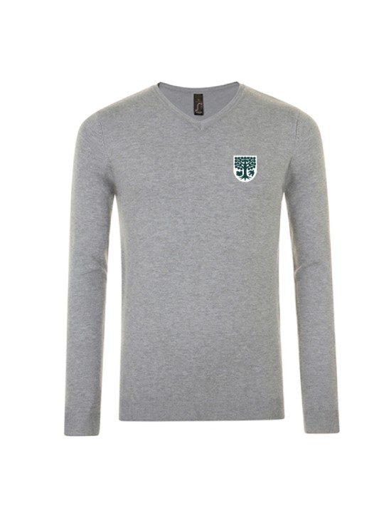 V-neck homme - grey mélange - Ermitage School Maisons-Laffitte
