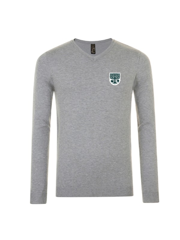 V-neck homme - grey mélange - Ermitage School Maisons-Laffitte
