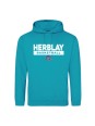 Sweat à capuche turquoise Herblay Basketball