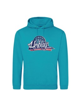 Sweat à capuche turquoise Herblay Club