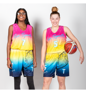 Tenues de Basket full-réversible - coupe femme cintrée