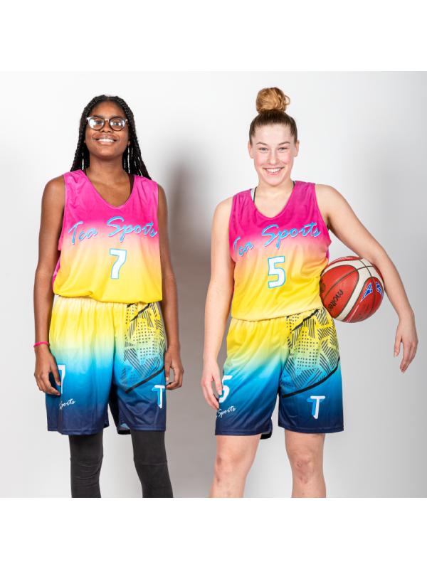 Tenues de Basket full-réversible - coupe femme cintrée
